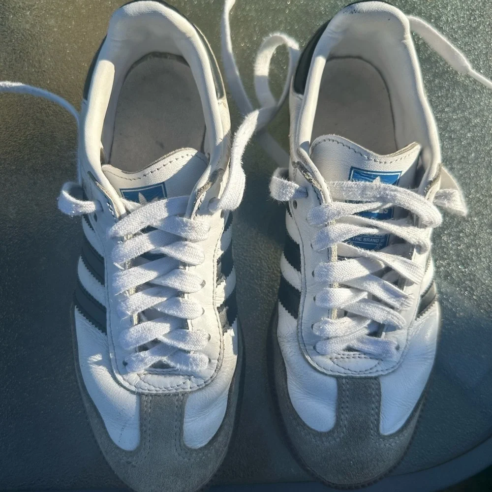 ADIDAS SAMBA OG Low White/Black Gum Unisex Size-4